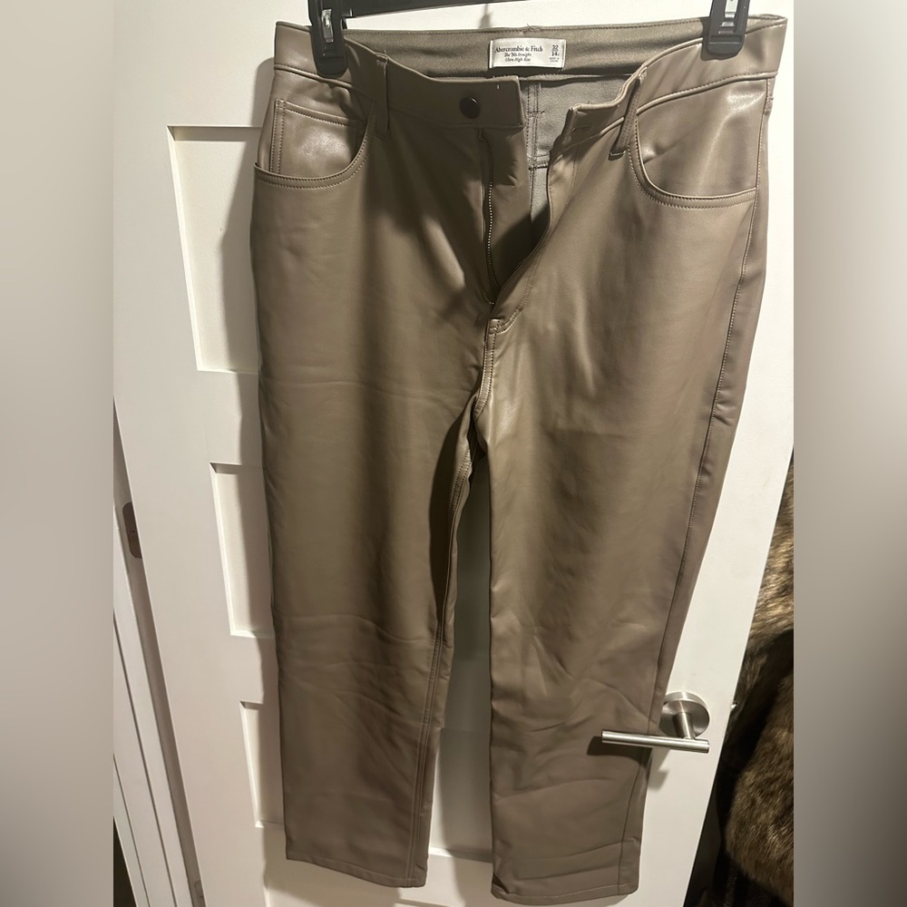 Abercrombie brown leather pants